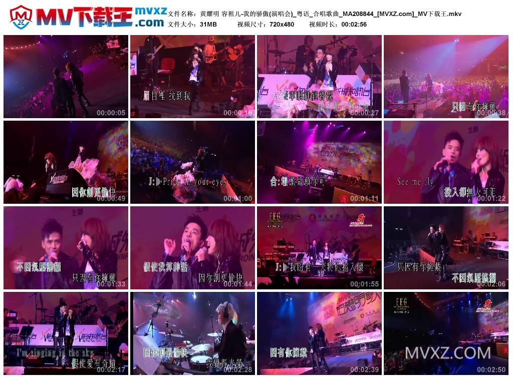 黄耀明 容祖儿-我的骄傲(演唱会)_粤语_合唱歌曲_MA208844